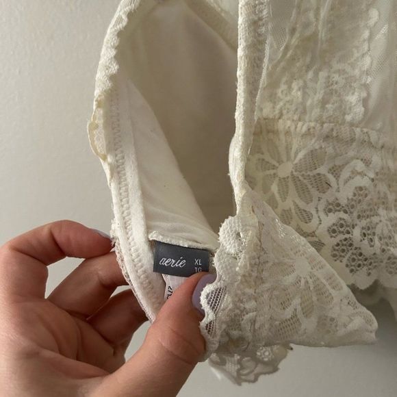 Aerie white lace bralette Xl - Picture 5 of 6